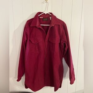 Vintage Eddie Bauer Burgundy Overshirt / Shacket | XL Tall